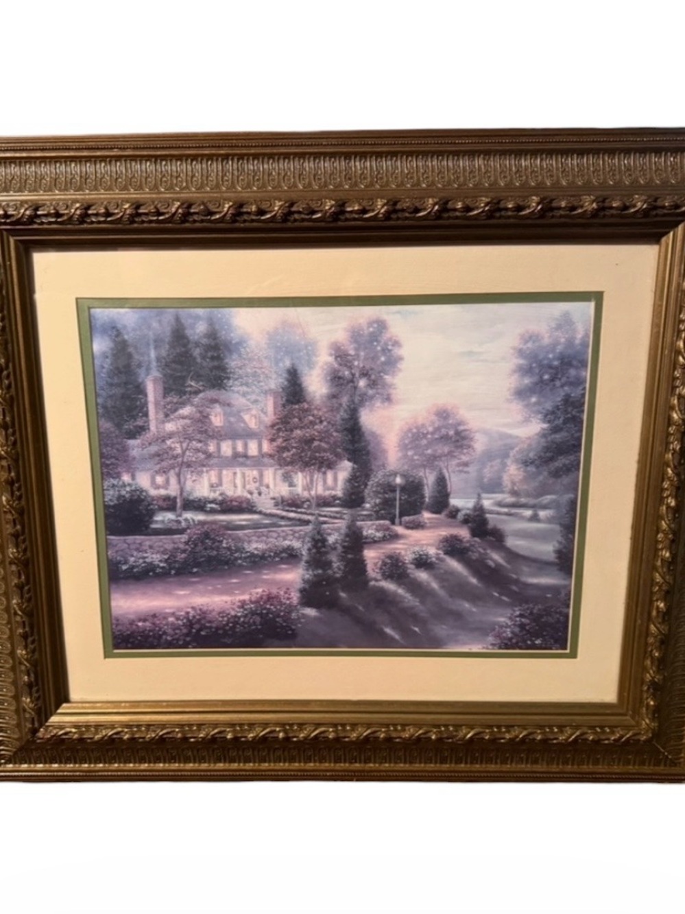 Betsy Brown~ "Ellington" ~ Framed Art Print Manor Cottage Gold Wood Frame ~Large